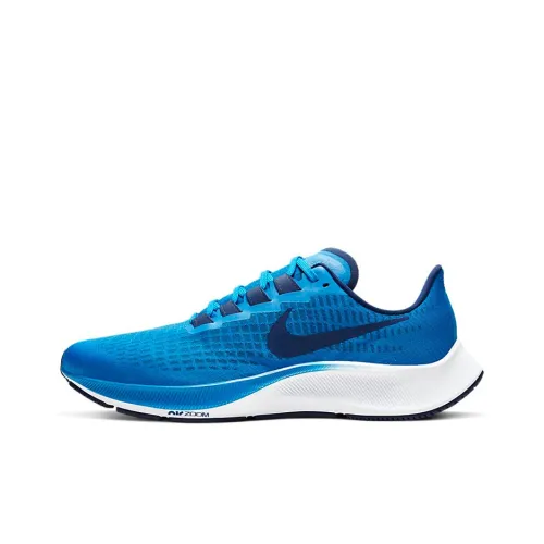 Nike Pegasus 37 Амортизаторы Slip-resistant Abrasion-resistant Низкий топ Марафон Беговые кроссовки Мужской Темно-синий