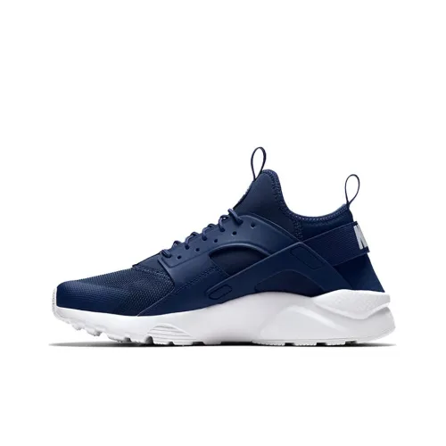 nike Huarache Run Амортизация Износостойкий MID Топ Марафон Беговые кроссовки Мужской Глубокий морской синий