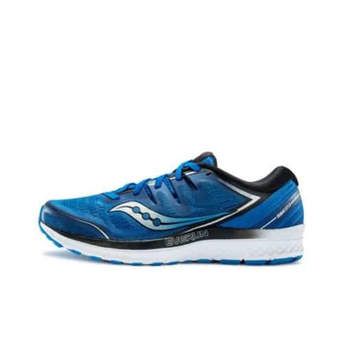 Saucony Guide Iso Guide 2 Амортизация и Дышащий Низкий Топ Беговые кроссовки Мужские Синие