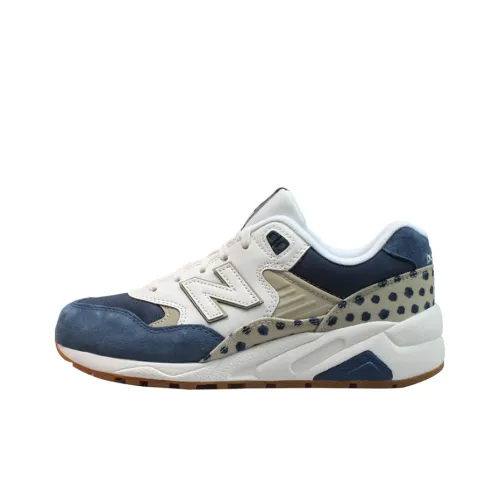 New Balance NB 580 Амортизация Низкий Топ Марафон Беговые Кроссовки Женские Темно-Синий Белый