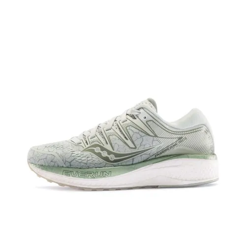 Saucony Hurricane Iso 5 Low Топ Беговые кроссовки Женские Кракелюр Цвет селадона Серый