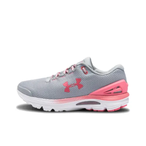 Under Armour Charged Gemini Low Беговые кроссовки Женские Серый Розовый