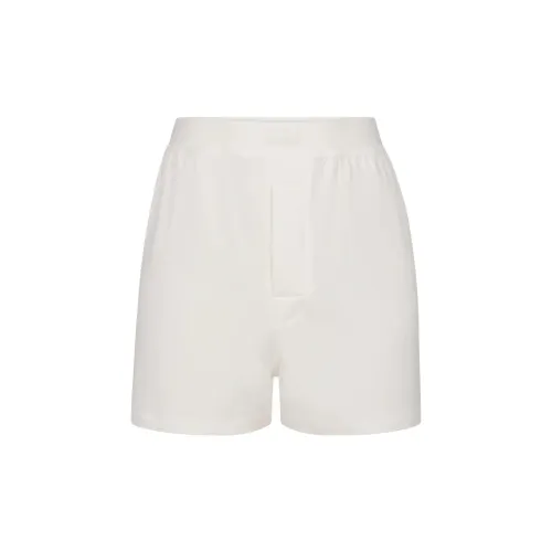 SKIMS Boyfriend Loose Боксер Повседневные шорты Женские Мраморный Белый