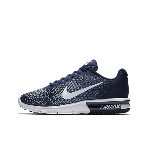 Nike Air Max Sequent Low Топ Повседневные Беговые Кроссовки Мужские Темно-Синие