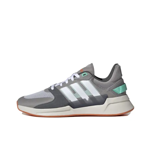 Adidas Neo RUN 90S Амортизаторы Slip-resistant Abrasion-resistant Низкий топ Беговые кроссовки Мужские Коричневый Зеленый