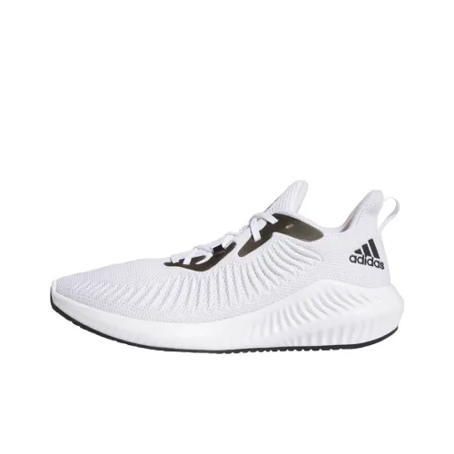 Adidas Alphabounce 3 Амортизация Легкий Низкий Топ Тренировочные Беговые Кроссовки Мужские Черный Белый Серый