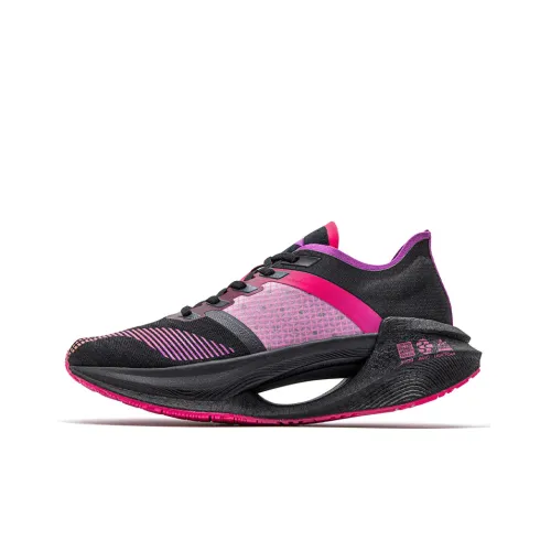LiNing Shadow Essential Легкий Coating Низкий Топ Беговые Кроссовки Женские Черный Фиолетовый