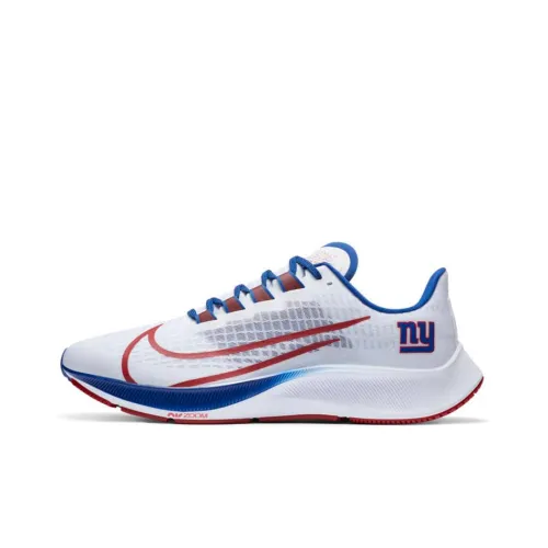 Nike Pegasus 37 Slip-resistant Shock Absorbers Низкий Топ Марафон Беговые кроссовки Unisex Белый Синий Красный