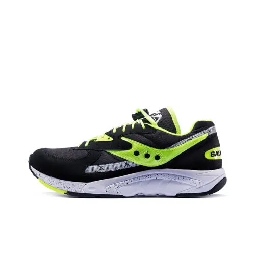Saucony Aya Slip-resistant Abrasion-resistant Low-top Беговые кроссовки Мужские Черный Неон