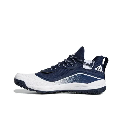 Adidas Icon V Шипы Устойчивые к абразиву MID Топ Беговые кроссовки Мужской Синий Белый