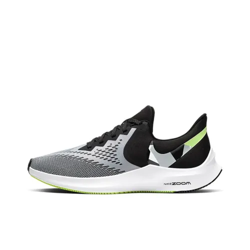 Nike Zoom Winflo 6 Амортизирующие низкие беговые кроссовки с противоскользящим покрытием мужские черные серые зеленые