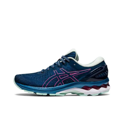 Asics Gel Kayano 27 Low Топ Беговые кроссовки Женские Синие Розовые