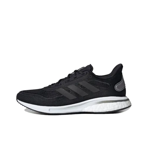 Adidas Supernova Slip-Resistant Низкие Беговые Кроссовки Мужские Черно-Белые