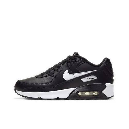 Nike Air Max 90 Low Топ Air Cushion Повседневные Беговые Кроссовки Женские Черный Белый