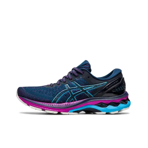 Asics Gel Kayano 27 Low Топ Беговые кроссовки Женские Синий Черный