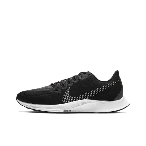 Nike Zoom Rival Fly 2 Амортизация Дышащий Легкий Низкий Топ Марафон Беговые кроссовки Женские Черный Серый
