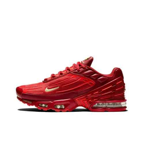 Nike Air Max Plus 3 Low Топ Беговые кроссовки Мужские Красные