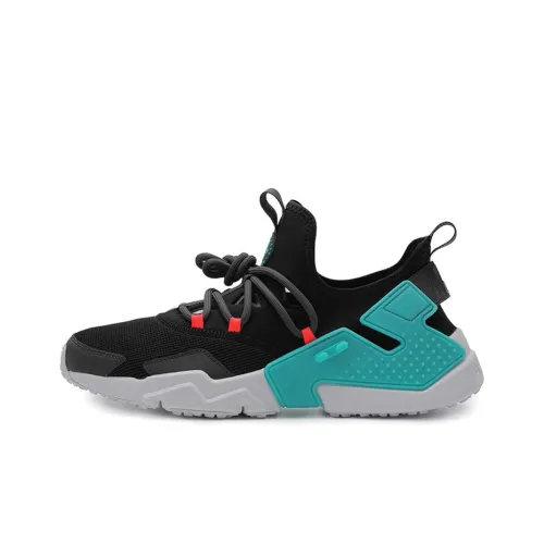 Nike Air Huarache Амортизация Баланс Низкий Топ Беговые кроссовки Мужские Черный Зеленый