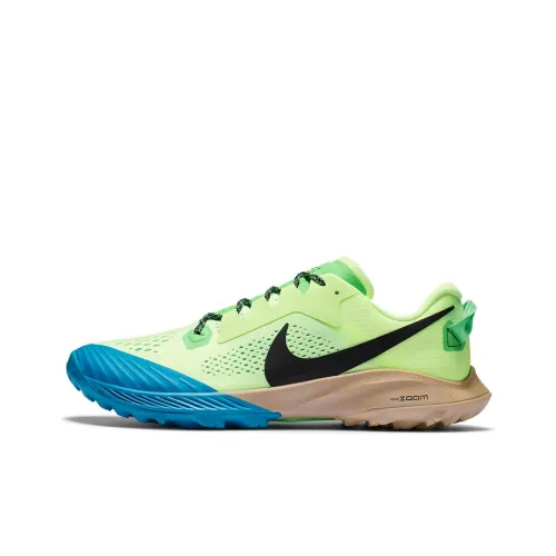 Nike Air Zoom Terra Kiger 6 Амортизирующие низкие кроссовки для бега на короткую дистанцию мужские черные зеленые синие спортивные