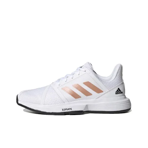 Adidas Courtjam Slip-resistant Low Top Беговые кроссовки Женские Белый Черный