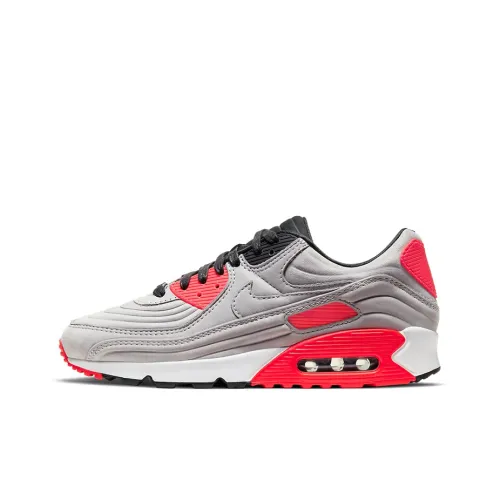 Nike Air Max 90 Low Топ Повседневные Беговые Кроссовки Унисекс Серый Красный