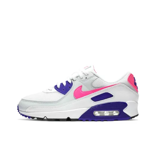 Nike Air Max 90 Low Топ Беговые кроссовки Женские Белый Розовый Фиолетовый