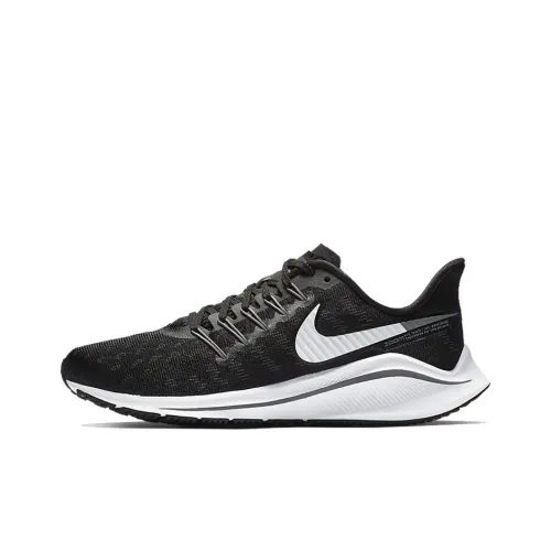 Nike Air Zoom Vomero 14 Амортизаторы Slip-resistant Низкий топ Повседневные беговые кроссовки Женские Черный Белый