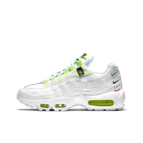 Nike Air Max 95 Low Беговые кроссовки Женские Белые Синие Зеленые