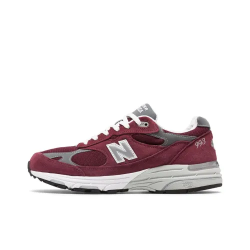 New Balance NB 993 Low Топ Марафон Беговые кроссовки Мужской Бордовый