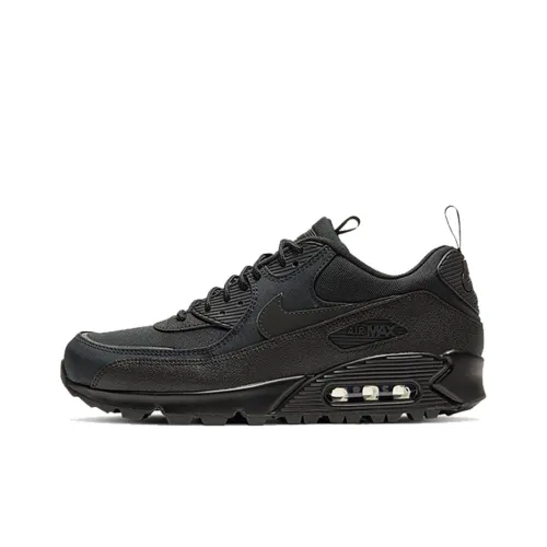 Nike Air Max 90 Амортизация Износостойкий Низкий Топ Воздушная Подушка Повседневная Тренировочная Беговая Обувь Мужская Черная Красная
