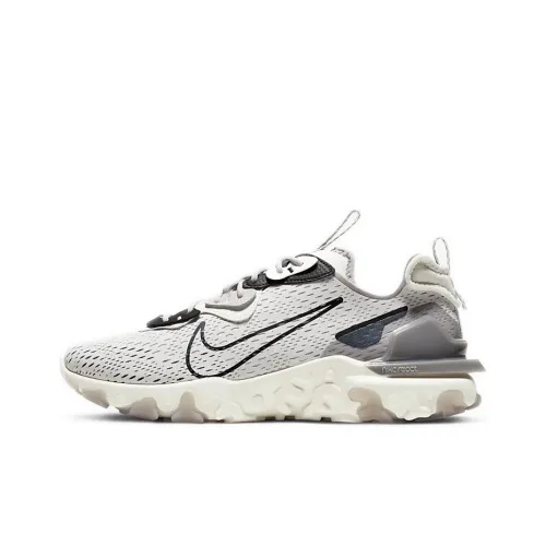 Nike React Vision Low Топ Марафон Беговые кроссовки Мужской Серый черный Модный Активный отдых