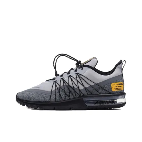 Nike Air Max Sequent Low Топ Марафон Беговые кроссовки Мужской Черный Серый