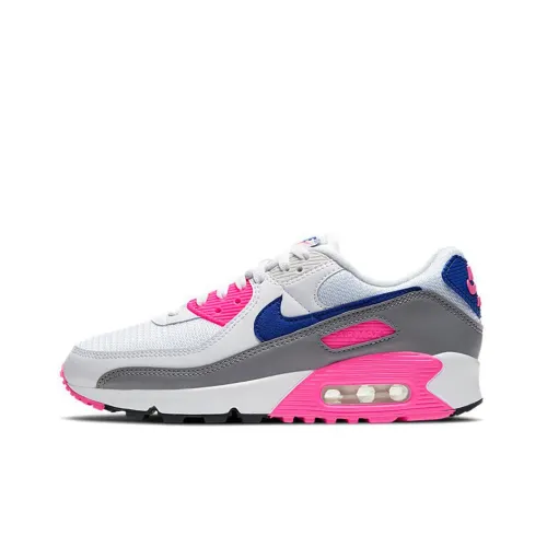 Nike Air Max 90 Low Топ Беговые кроссовки Женские Белый Синий Розовый