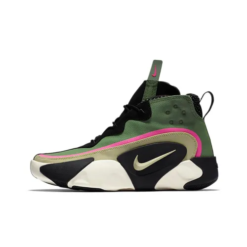 Nike React Frenzy Амортизаторы Slip-resistant Abrasion-resistant High Top Беговые кроссовки Мужские Черный Зеленый Пэчворк