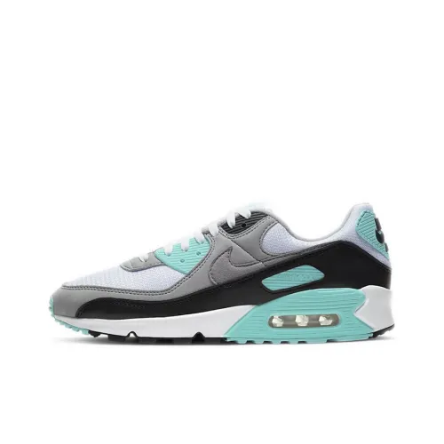 Nike Air Max 90 Low Топ Марафон Беговые кроссовки Унисекс Черный Зеленый