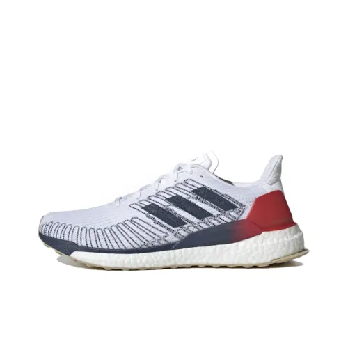Adidas Solarboost 19 Low Топ Беговые кроссовки Мужские Белый Синий Красный