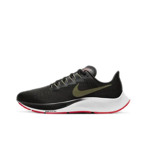 Nike Pegasus 37 Low Топ Повседневные Беговые Кроссовки Мужские Черные Зеленые Оливковые