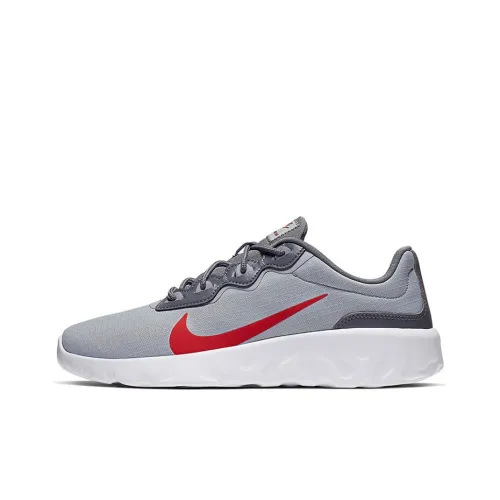 Nike Explore Strada Shock Absorbers Slip-Resistant Low Top Casual Running Shoes Unisex Gray Red Найк Explore Strada Shock Absorbers Slip-Resistant Низкий Топ Повседневные Беговые Кроссовки Унисекс Серый Красный