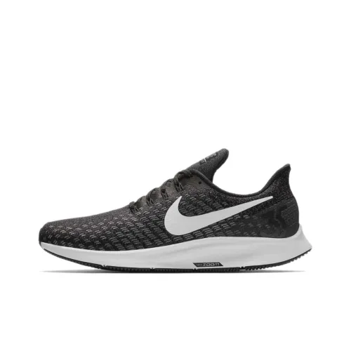 Nike Pegasus 35 Амортизаторы Slip-resistant Abrasion-resistant Низкий топ Беговые кроссовки Мужской Черный Белый Широкая посадка