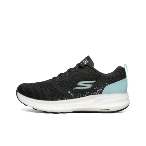 Skechers Go Run Ride 8 Low Топ Беговые кроссовки Женские Черный Белый Зеленый