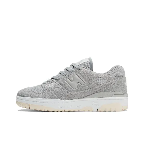 New Balance NB 550 Винтажные баскетбольные кроссовки, низкий топ, серый и белый, унисекс
