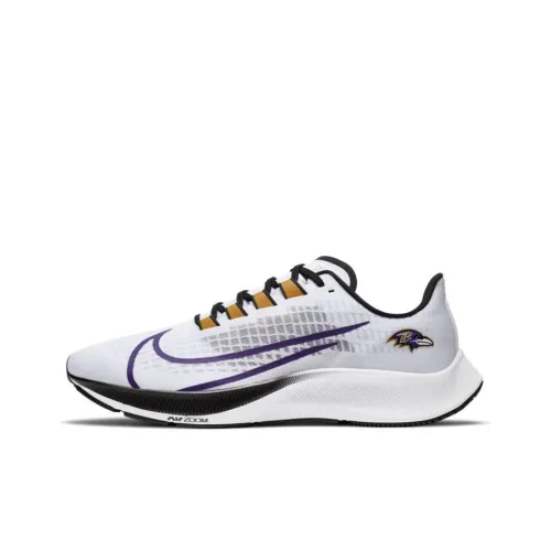 Nike Pegasus 37 'Baltimore Ravens' Низкие Беговые Кроссовки Унисекс Белый Фиолетовый