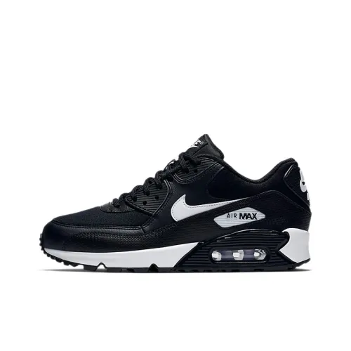 Nike Air Max 90 Low Топ Повседневные Беговые Кроссовки Женские Черный Белый