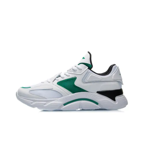 LINING Li Ning Running Collection Износостойкие Дышащие Низкие Беговые кроссовки Мужские Белые