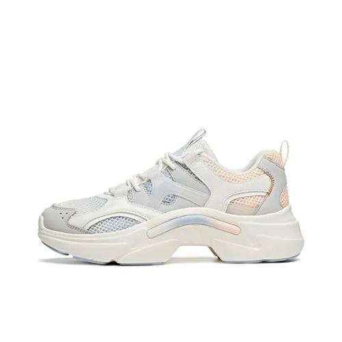 ANTA Амортизирующие подошва Устойчивая к истиранию Низкий топ Беговые кроссовки Женские Белый Синий Розовый