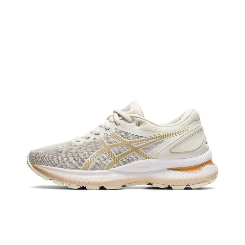 Asics Гель Nimbus 22 Low Топ Беговые кроссовки Женские Айвори