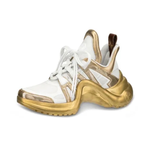 LOUIS VUITTON Archlight Low Топ Беговые кроссовки Женские Белые Золотые