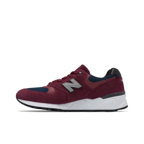 New Balance NB 999 Износостойкий и Легкий Низкий Топ Марафон Беговые кроссовки Мужские Красный Синий D Ширина