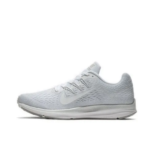 Nike Zoom Winflo 5 Амортизаторы Устойчивые к истиранию Низкий Топ Повседневные Беговые кроссовки Мужские Серый Белый