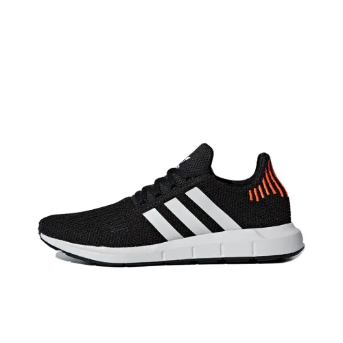 Adidas Originals Swift Run Slip-resistant Abrasion-resistant Low Top Marathon Running Shoes Men's Black White Orange Adidas Originals Swift Run Slip-resistant Abrasion-resistant Низкий Топ Марафон Беговые Кроссовки Мужские Черный Белый Оранжевый